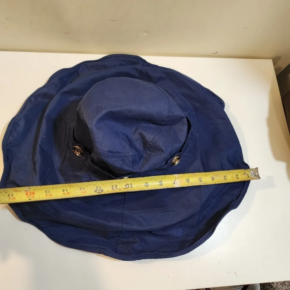 Fashion Women's Blue Wide Sun Convertible hat